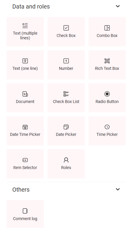 Role configuration panel