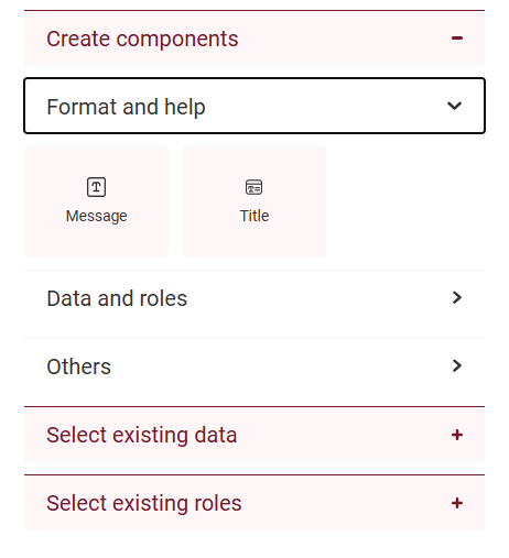 Data configuration panel